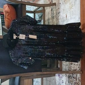 Black sequin dress